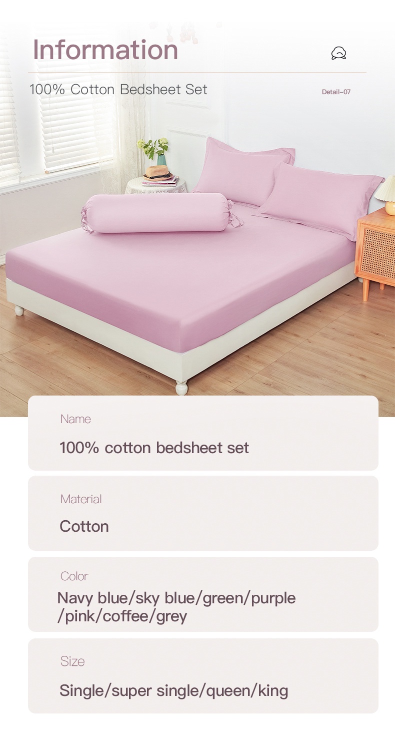 100_ Cotton Fitted Bedsheet Set-9-1